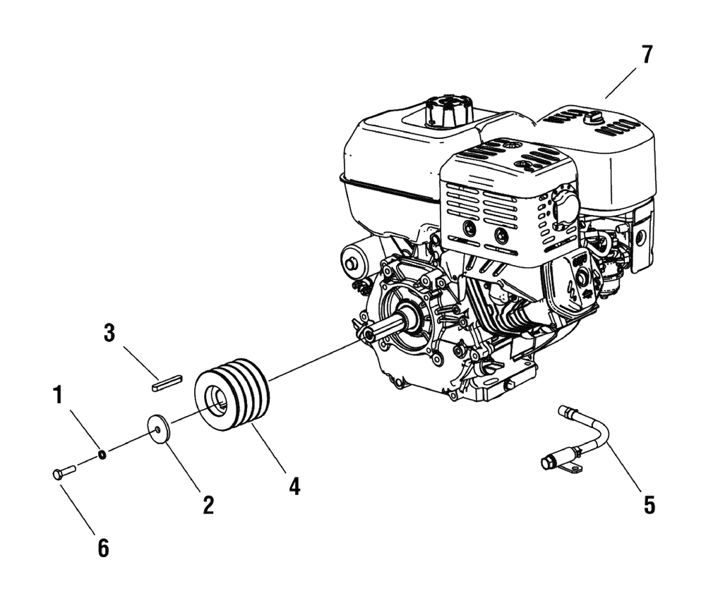 Engine Group (80003278) Diagram and Parts List for EX20-S 866057 Briggs and Stratton Concrete Saw